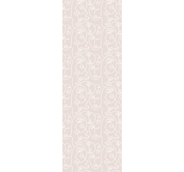 Papel tapiz arte patrones de caras abstractas - TenVinilo