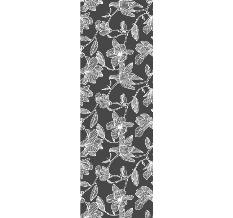 Papel tapiz flores composición de flores marrones - TenVinilo