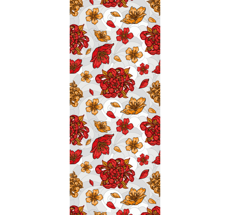 Papel pintado floral Rosas japonesas - TenVinilo