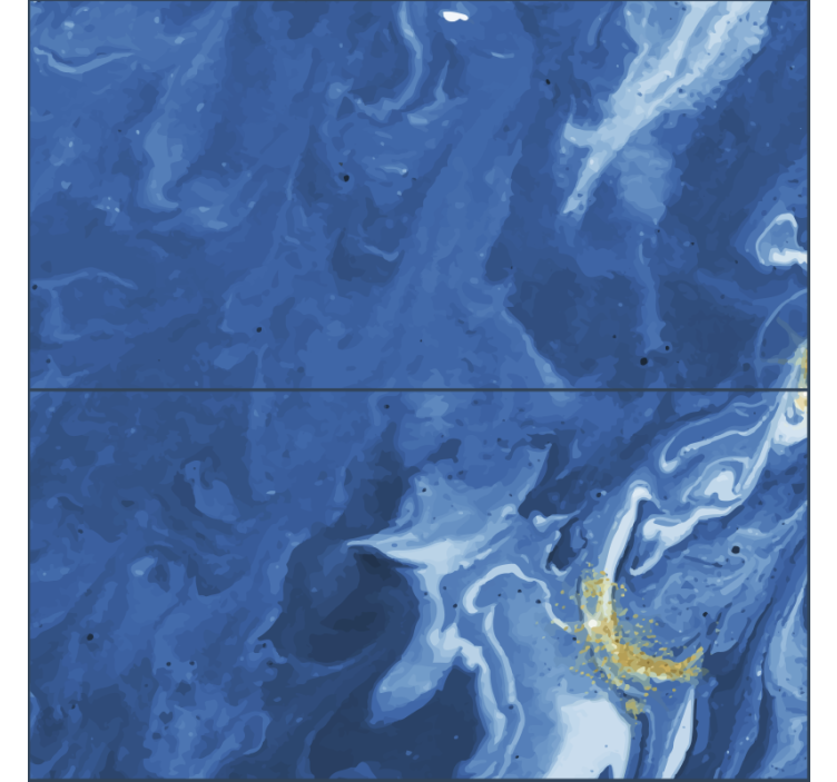 Papel tapiz abstracto efecto mármol azul arremolinado - TenVinilo