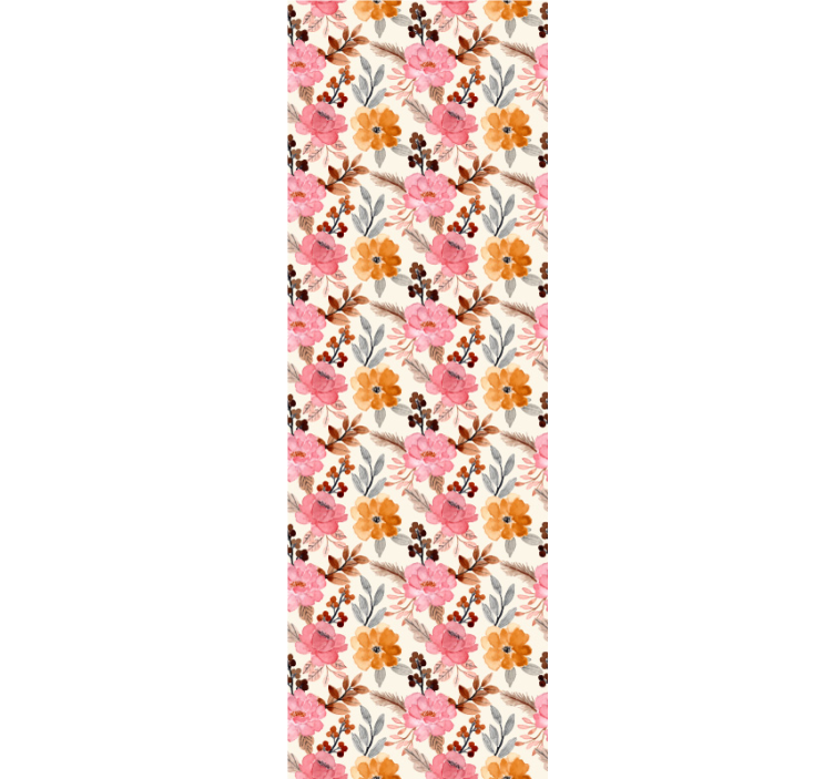 Papel tapiz para sala arreglo floral - TenVinilo