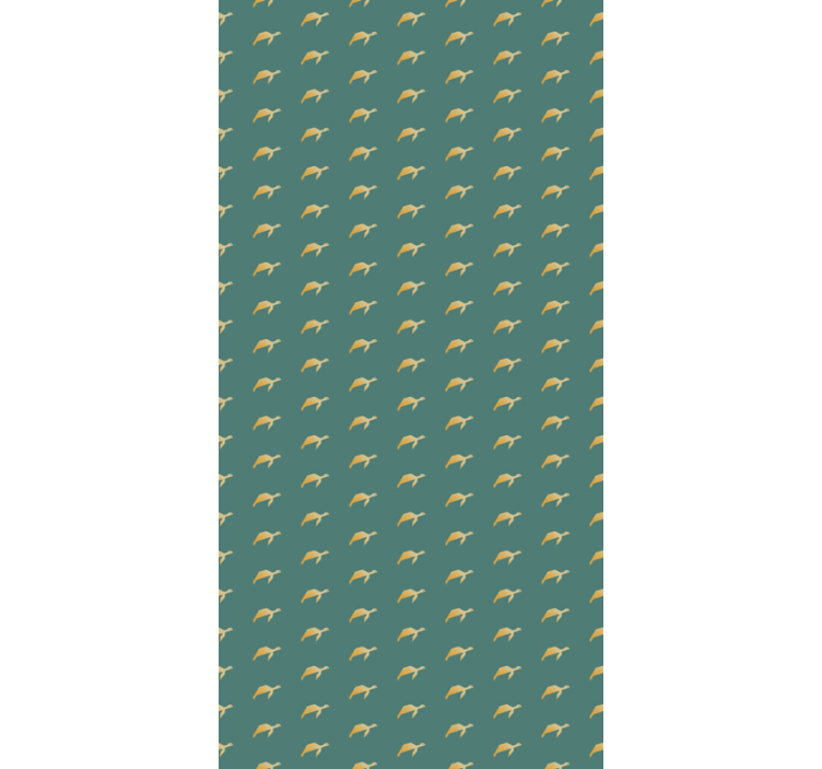 Papel pintado animal tortuga geométrica - TenVinilo