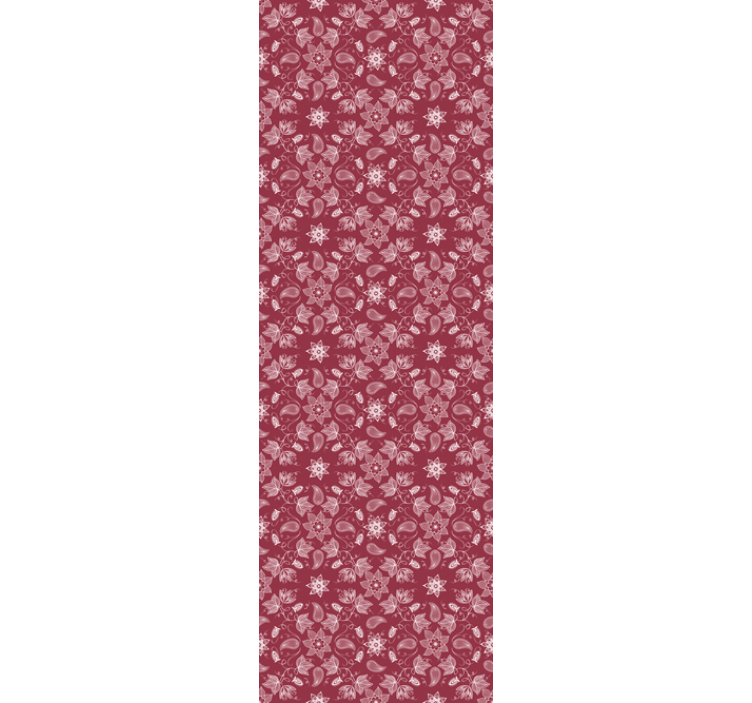 Papel tapiz flores diseño floral paisley - TenVinilo