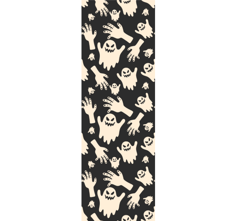Papel tapiz Halloween patrones de manos fantasmales - TenVinilo