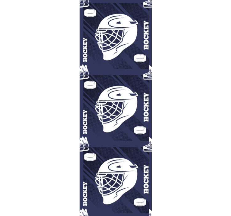 Papel pintado juvenil cascos de hockey - TenVinilo
