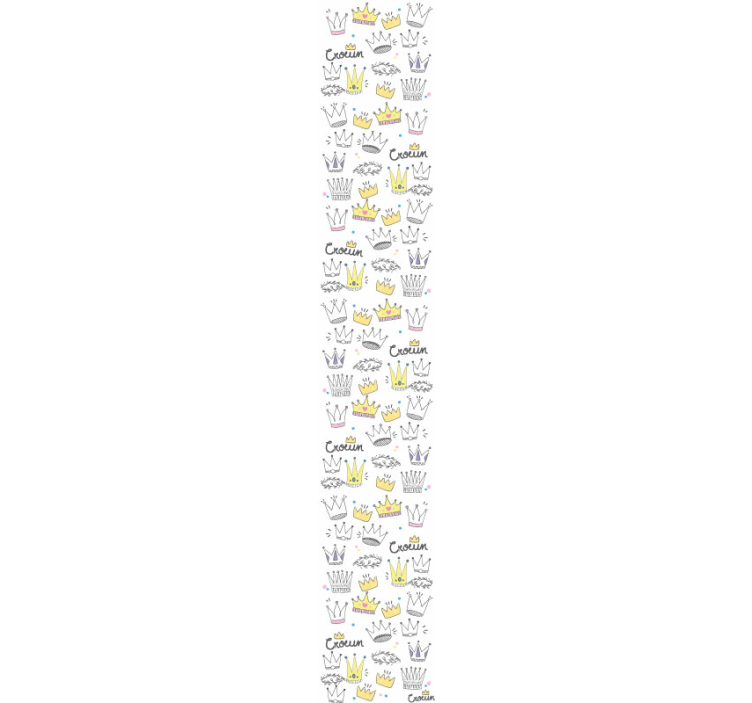 Papel tapiz infantil diseño de patrón de corona - TenVinilo