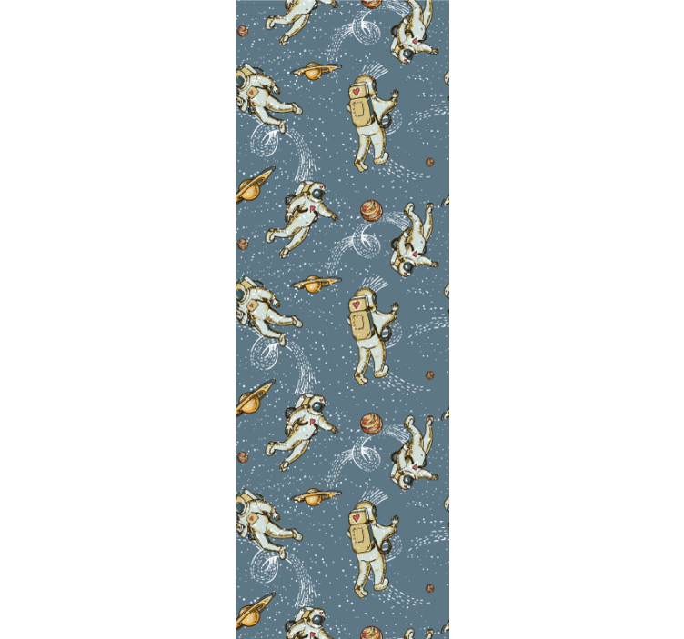 Papel pintado infantil Saturno y astronautas - TenVinilo