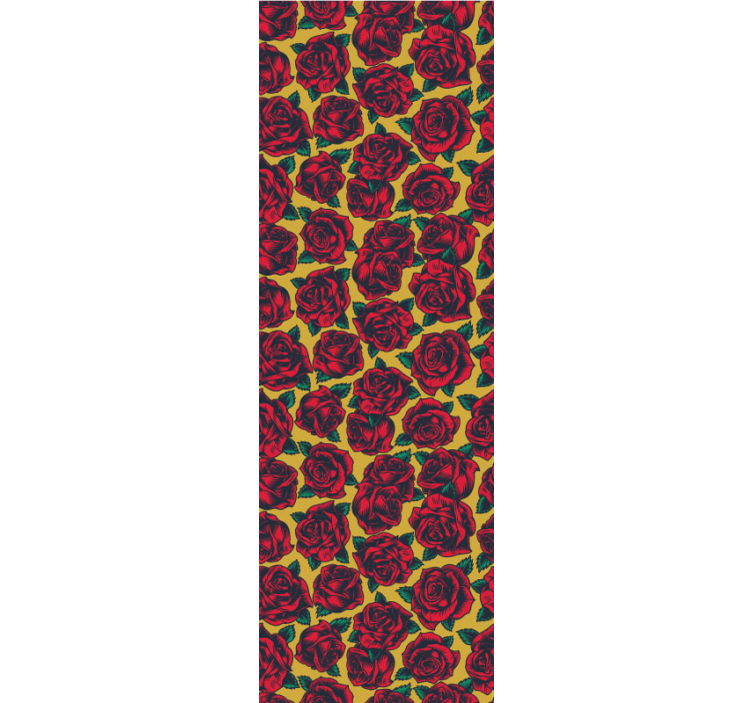 Papel tapiz flores diseño estampado de rosas - TenVinilo