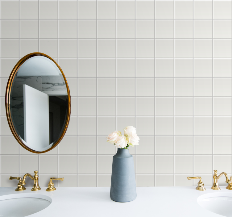 Papel pintado azulejos Azulejos blancos - TenVinilo