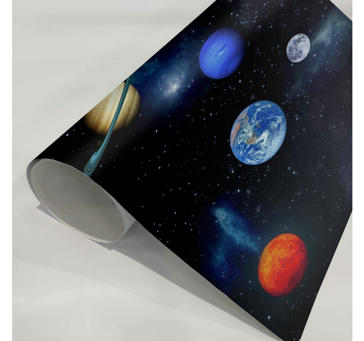 Papel tapiz estrellas cosmos espacio planetas - TenVinilo