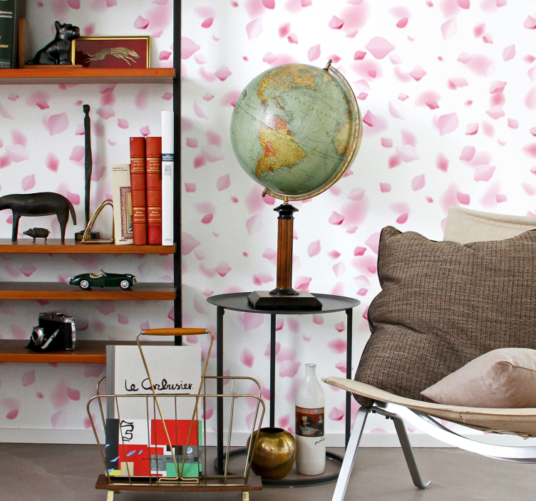 Papel tapiz flores motivo de pétalo - TenVinilo