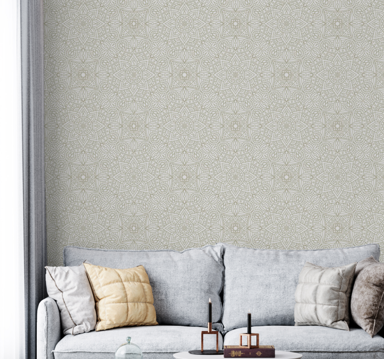 Papel tapiz ornamental mandalas geométricas - TenVinilo