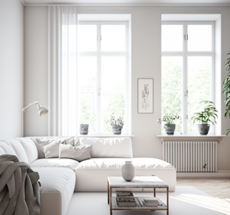 Papel pintado blanco Blanco - TenVinilo