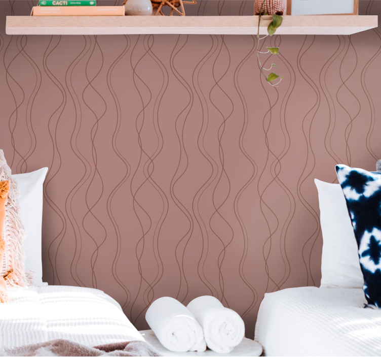 Papel tapiz abstracto patrones de líneas fluidas - TenVinilo