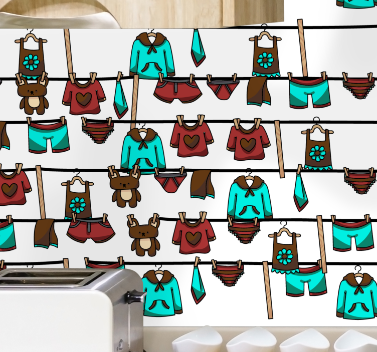 Papel tapiz animales tema del oso de lavandería - TenVinilo