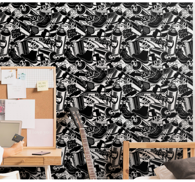 Papel tapiz arte elementos esenciales del grafiti - TenVinilo