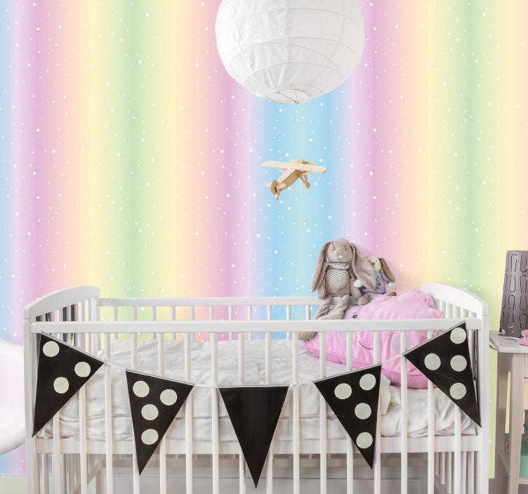 Papel tapiz estrellas gradiente estrellado pastel - TenVinilo