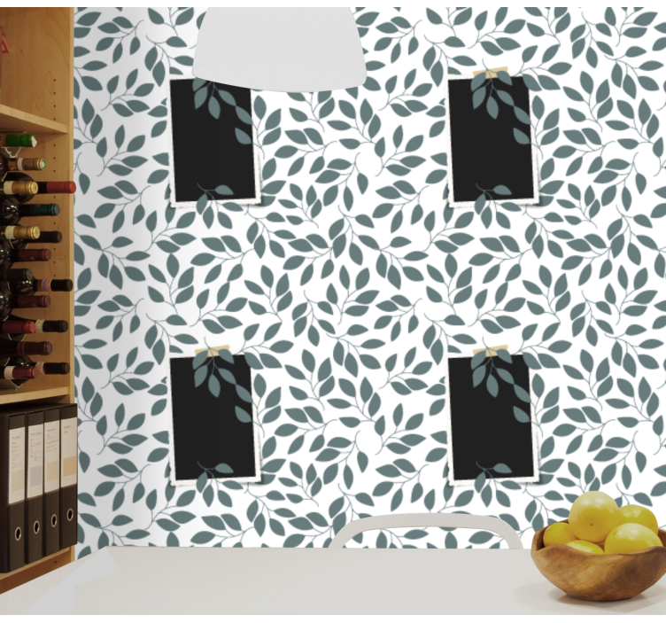 Papel tapiz hojas botánico frondoso - TenVinilo