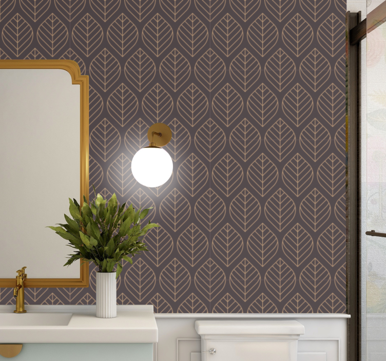 Papel tapiz hojas elegancia del patrón de hojas - TenVinilo