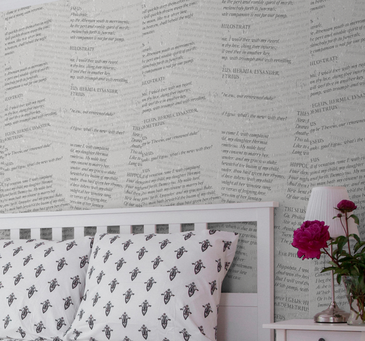 Papel tapiz letras texto de guión literario - TenVinilo