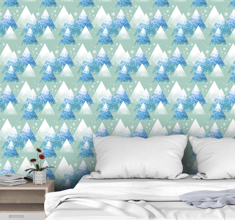 Papel tapiz naturaleza paisaje montañoso - TenVinilo