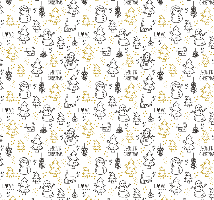 Papel tapiz navidad escena festiva de invierno - TenVinilo