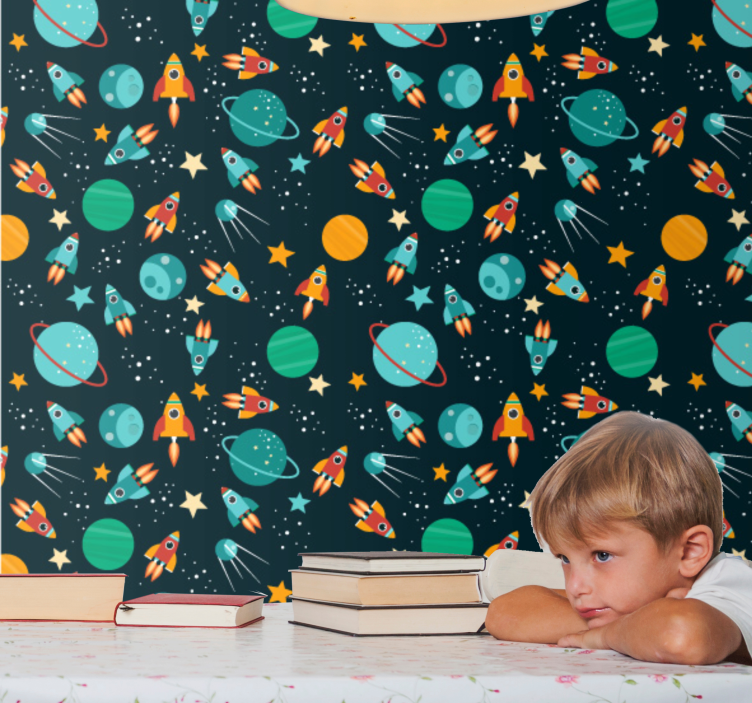 Papel pintado moderno Lindo lugar de diseño para niños - TenVinilo