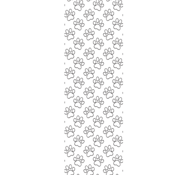 Papel tapiz gatos diseño de huella de pata - TenVinilo