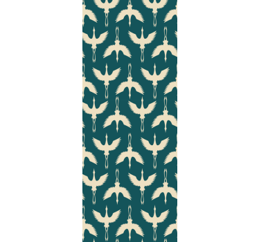 Papel tapiz pájaros elegantes diseños beige - TenVinilo