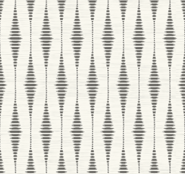 Papel pintado geométrico rabaul ikat gris y beige - TenVinilo