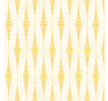 Papel pintado geométrico rabaul ikat amarillo - TenVinilo