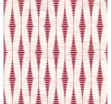 Papel pintado geométrico rabaul ikat rojo - TenVinilo
