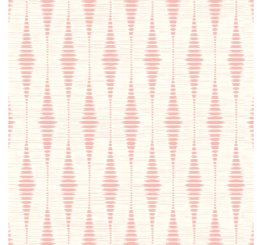 Papel pintado geométrico ikat rabaul rosa pastel - TenVinilo