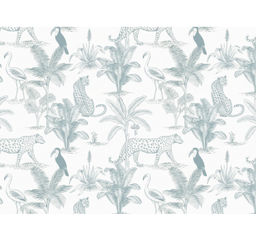 Papel tapiz animales soberbios tropicales - TenVinilo