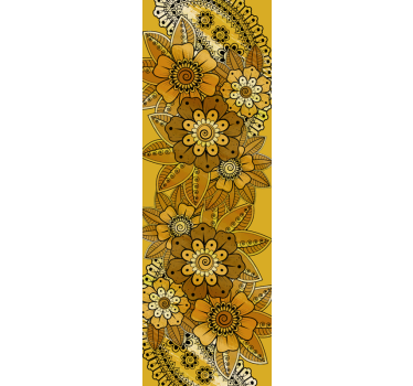 Papel tapiz floral estilo paisley indio - TenVinilo