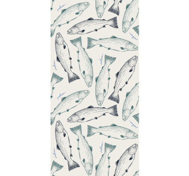 Papel tapiz animales salmón - TenVinilo