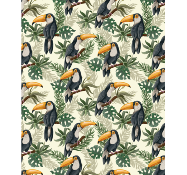 Papel tapiz animales tucanes de la jungla - TenVinilo