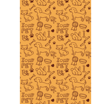 Papel tapiz animales mis mascotas - TenVinilo