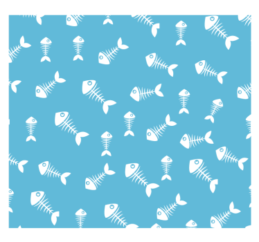 Papel tapiz animales huesos de pescado - TenVinilo