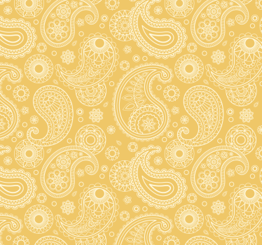 Papel pared ornamental estilo paisley - TenVinilo