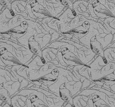 Papel tapiz animales dibujo de garza estilizada - TenVinilo