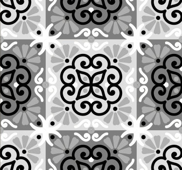 Papel pintado azulejos portugueses grises - TenVinilo