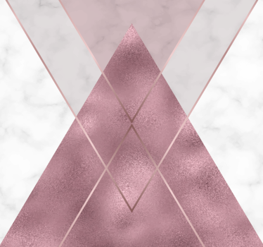 Papel pintado marmol triángulos rosa y gris - TenVinilo
