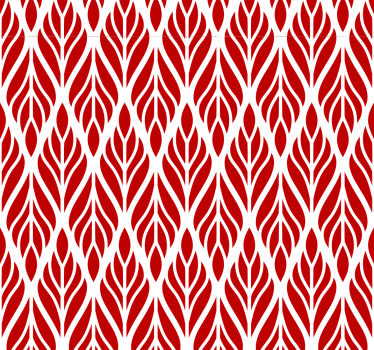 Papel tapiz rojo patrones en forma de hojas - TenVinilo