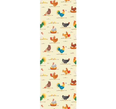 Papel tapiz animales pollos en abundancia - TenVinilo