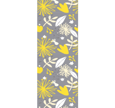 Papel pintado de flores Pantone vintage floral - TenVinilo