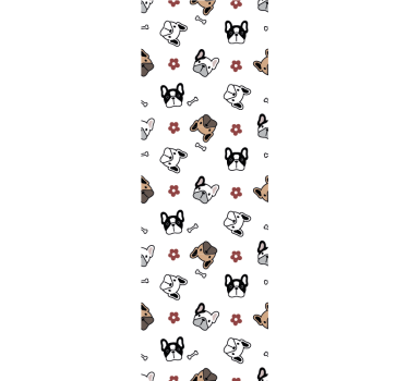 Papel tapiz perros conjunto de garabatos caninos - TenVinilo