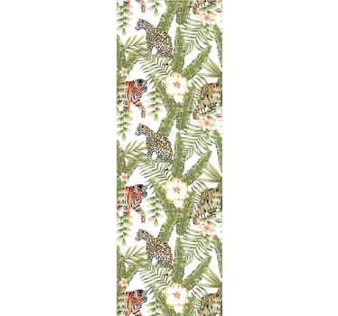 Papel tapiz animales fauna de la selva tropical - TenVinilo