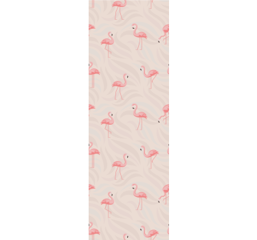 Papel tapiz animales conjunto de flamencos - TenVinilo