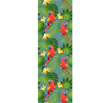 Papel tapiz loros exhibición de loros tropicales - TenVinilo